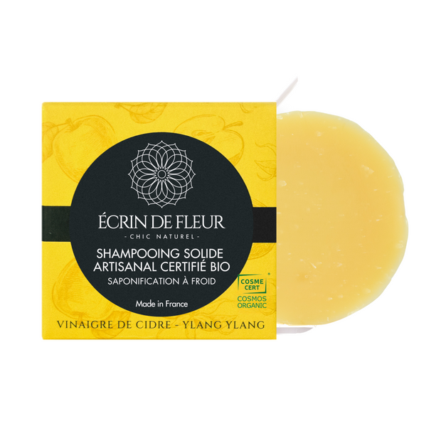 Shampooing Solide Bio au Vinaigre de Cidre - ylang-ylang  55g