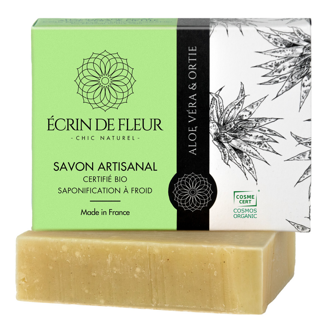 Handmade Aloe Vera and Nettle Soap, 90g – ÉCRIN DE FLEUR