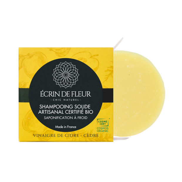 Shampooing Solide bio au Vinaigre de Cidre - Cèdre 55g